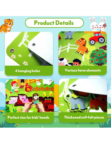 Juego de Actividades de Granja Kikiyaki con Marionetas Montessori