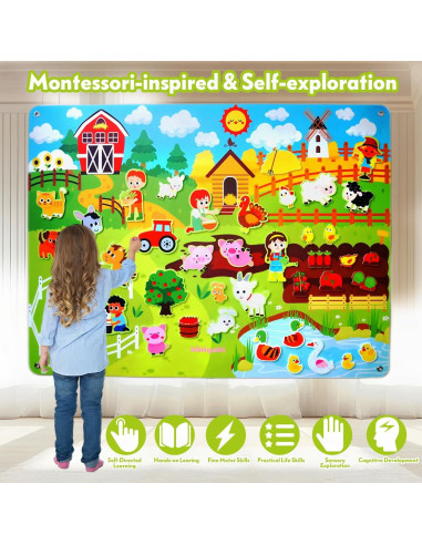 Juego de Actividades de Granja Kikiyaki con Marionetas Montessori