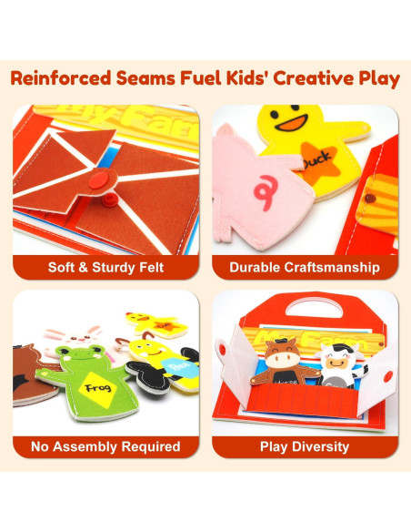 Juego de Actividades de Granja Kikiyaki con Marionetas Montessori