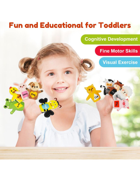 Juego de Actividades de Granja Kikiyaki con Marionetas Montessori