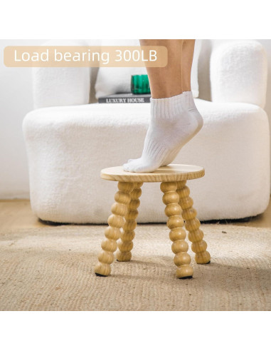 Taburete de Madera Sólida HuiDao 27 cm Antideslizante