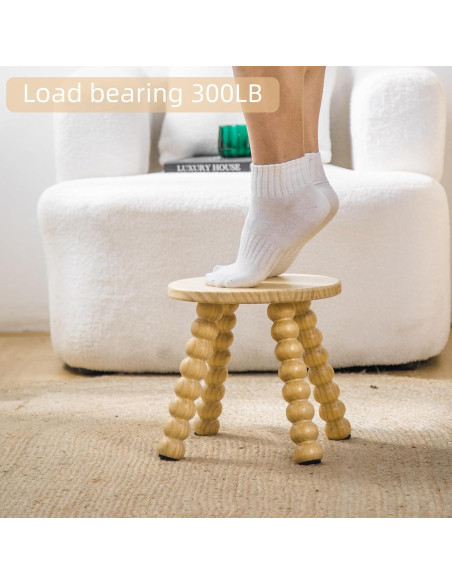 Taburete de Madera Sólida HuiDao 27 cm Antideslizante