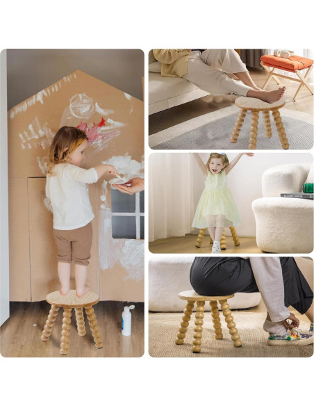 Taburete de Madera Sólida HuiDao 27 cm Antideslizante