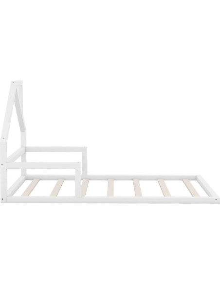 Cama de Piso Twin Harper & Bright con Cabecera Casa Blanca