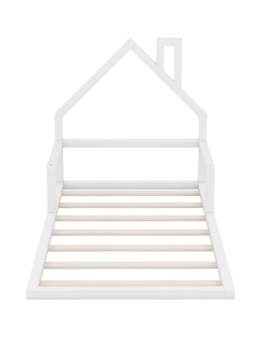 Cama de Piso Twin Harper & Bright con Cabecera Casa Blanca