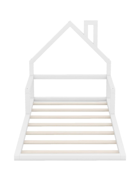 Cama de Piso Twin Harper & Bright con Cabecera Casa Blanca