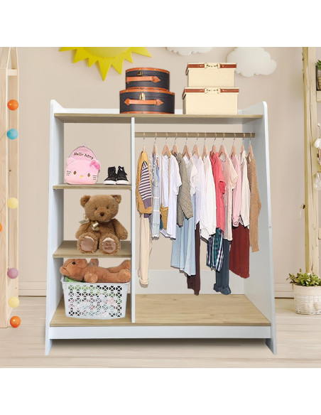 Armario Colgante Abierto Sholramo KA01A Blanco 84x38x90cm