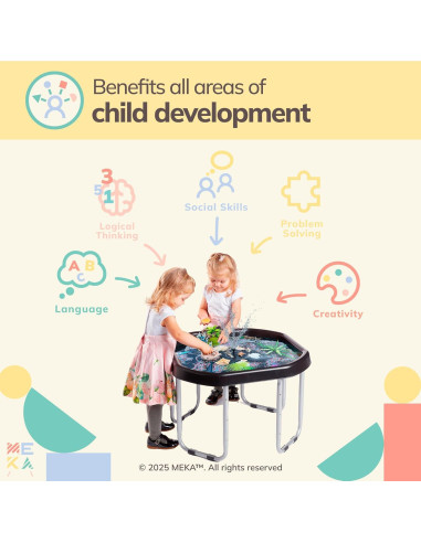 Conjunto de Mesa de Agua y Arena Tuff MEKA 71cm - Niños