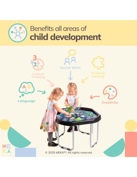 Conjunto de Mesa de Agua y Arena Tuff MEKA 71cm - Niños