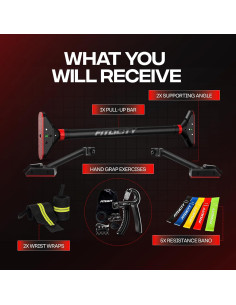 Barra de Dominadas Ajustable FITLICITY para Puerta 75.9-95.3 cm 2