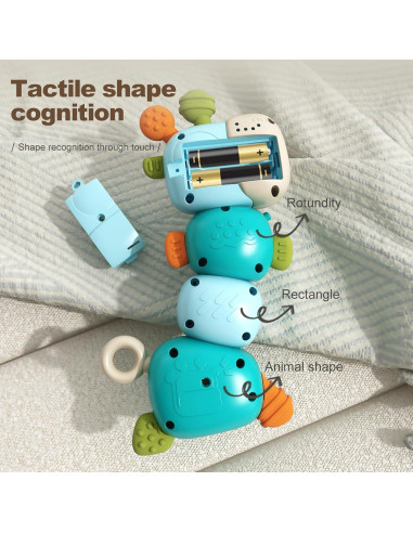 Juguete Sensorial Montessori para Bebés Amarillo 4 en 1