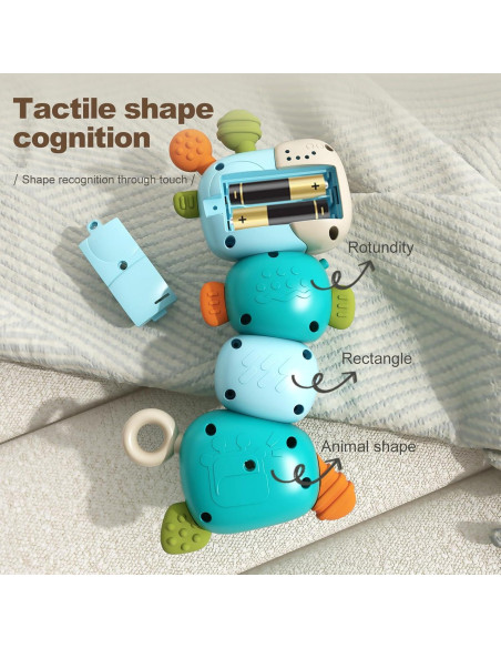 Juguete Sensorial Montessori para Bebés Amarillo 4 en 1