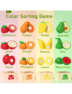 Juego de Cocina de Madera para Niños - 18 Piezas con Almacenamiento 2