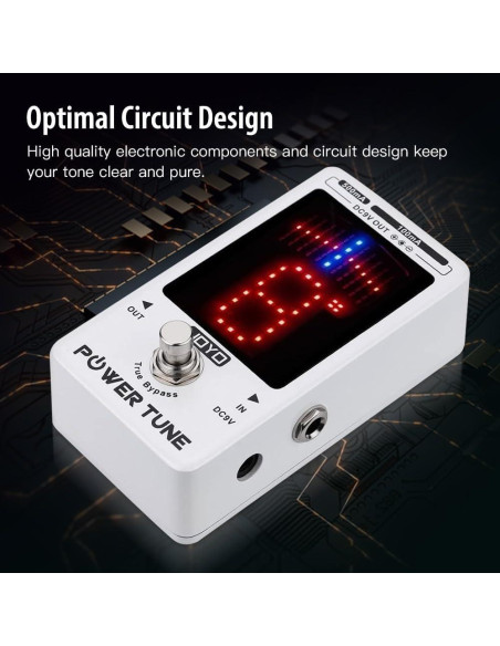 JOYO Power Tune JF-18R Fuente de Alimentación y Afinador 9V