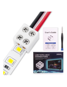 20 Conectores LED 2 Pines 8mm SIOKUY Sin Soldadura