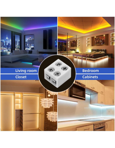 20 Conectores LED 2 Pines 8mm SIOKUY Sin Soldadura