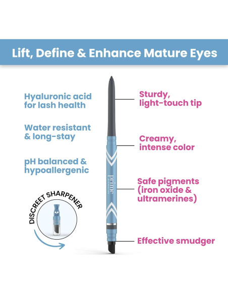 Delineador PrimeEyes Glide Negro - Resistente al Agua y Larga Duración Delineador PrimeEyes Glide Negro - Resistente al Agua y Larga Duración