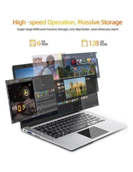 Laptop SAIWAN A1407N 14.1" FHD 6GB RAM 128GB Gris Oscuro