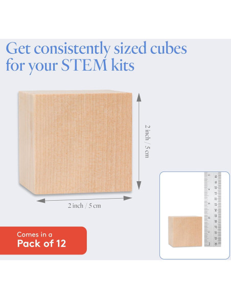 Bloques de Madera de Abedul Woodpeckers 2" Paquete de 12