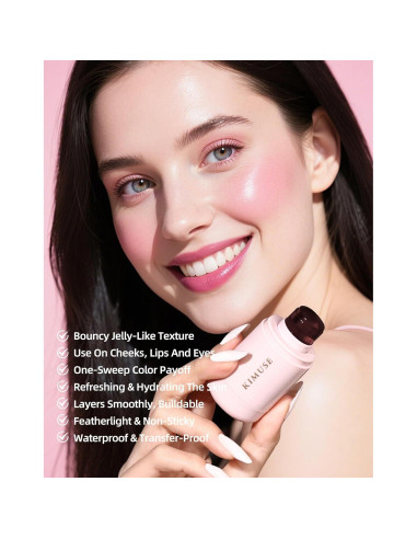 Tinte de Mejillas y Labios Jelly KIMUSE Rosa Malva 10.8g