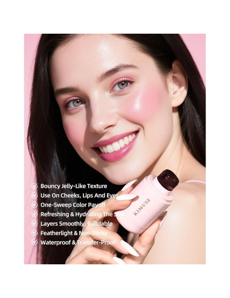 Tinte de Mejillas y Labios Jelly KIMUSE Rosa Malva 10.8g