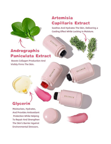 Tinte de Mejillas y Labios Jelly KIMUSE Rosa Malva 10.8g