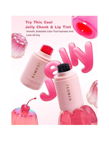 Tinte de Mejillas y Labios Jelly KIMUSE Rosa Malva 10.8g