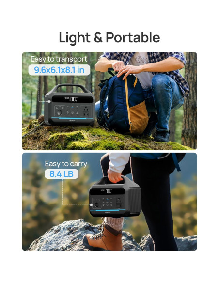Estación de Energía Portátil Daran 600W 288Wh para Camping