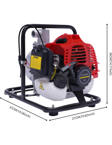 Bomba de Agua a Gasolina Eapmic 2HP 43CC 27m/h Portátil