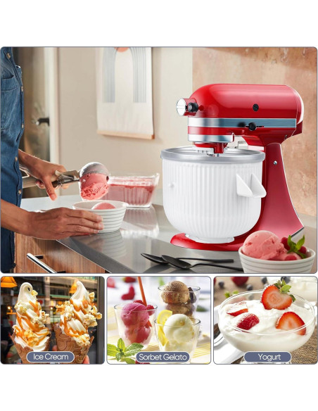 Hacedor de Helados Kitwanda 2 Cuartos para Batidora Kitchenaid