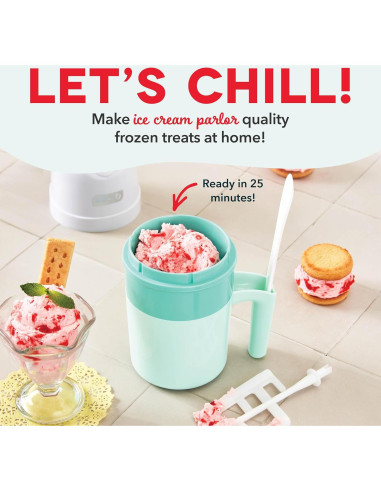 DASH Mi Pint Máquina de Helados Aqua 1.6 Tazas Multiusos