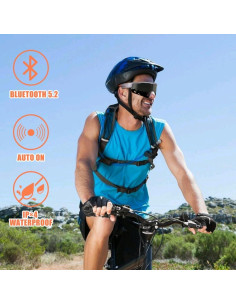 Gafas de Sol Inteligentes Bluetooth 5.2 ReyDix IPX5 Naranja 2