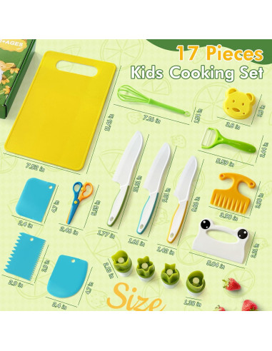 Conjunto de cuchillos para niños 17 piezas Chanking seguro