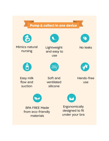 Extractor de Leche Materna Manual Biamba 2-en-1 Silicona