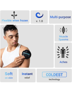 Paquete de Hielo Reutilizable Coldest - Compresa de Gel Flexible 12cm 2
