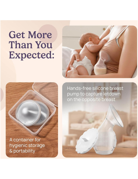 Copas de lactancia de plata 999 con extractor manos libres