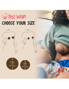 Cubiertas de Pezón Reutilizables Feliz Wean - Destete Suave 2