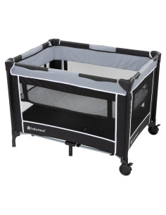 Cuna portátil Baby Trend Gris Estrellado con moisés removible