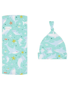 Conjunto de Envueltos y Sombrero Little Sleepies - Viscosa de Bambú