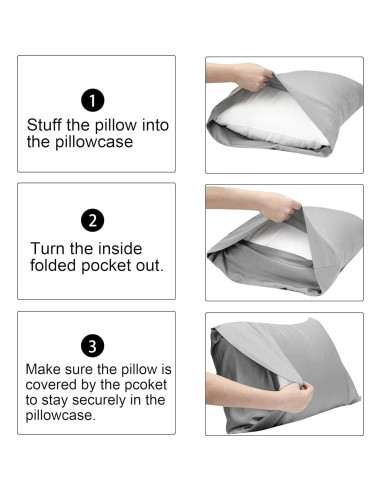 FLXXIE Fundas de Almohada Microfibra 35.56x50.8 cm Paquete 2