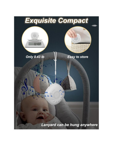 Máquina de Sonido Blanco Cevly con 20 Sonidos y Luz Nocturna