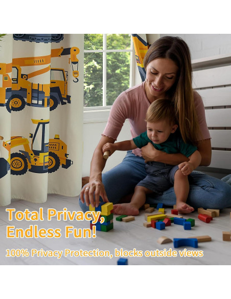 Cortinas de Oscurecimiento PINNKKU para Niños 106.68x160.02cm