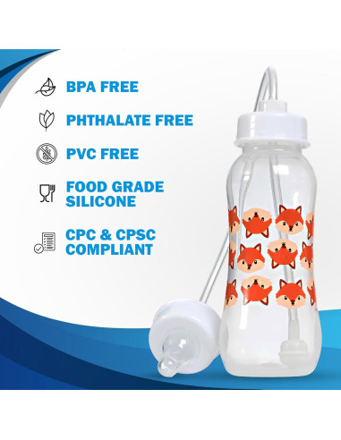 Botella Anti-Cólico para Bebés 9 oz - Sin Manos Zorro 3m+