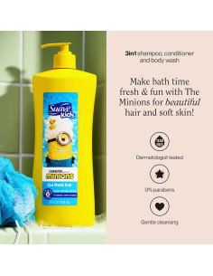 Suave Kids Minions Champú 3-en-1 1.06 L Acondicionador Gel Baño 2