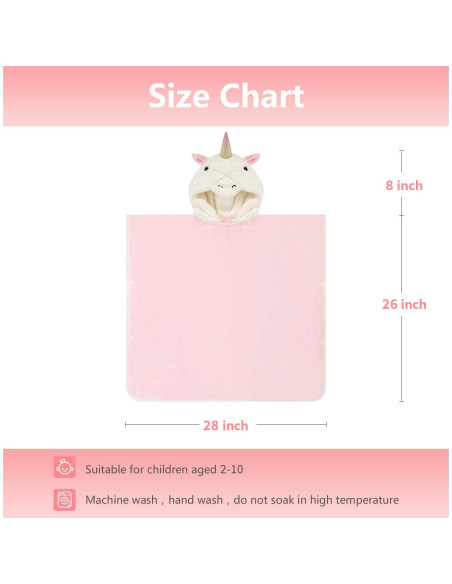 Toalla con Capucha 3D Unicornio PINNKKU 71x140 cm Rosa Toalla con Capucha 3D Unicornio PINNKKU 71x140 cm Rosa
