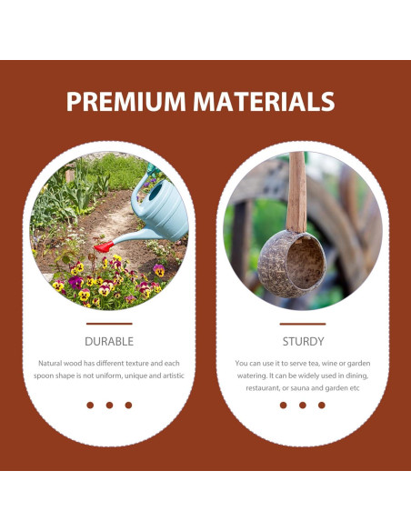 Cucharón de Madera para Baño - 14.5 x 8.9 cm - Estilo Aleatorio