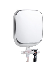 Espejo de Ducha TAILI Antivaho 26x18 cm con Soporte Blanco