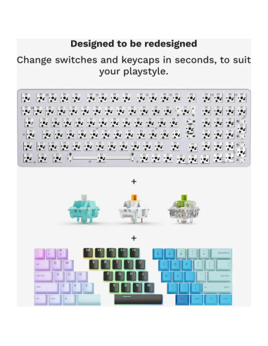 Teclado Mecánico Glorious GMMK 2 TKL Blanco RGB DIY