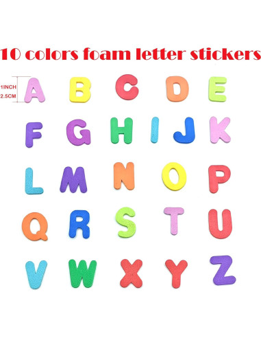 Calcomanías de Letras de Espuma IFKEGON 1040PCS 2.54CM A-Z