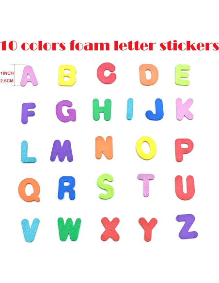 Calcomanías de Letras de Espuma IFKEGON 1040PCS 2.54CM A-Z